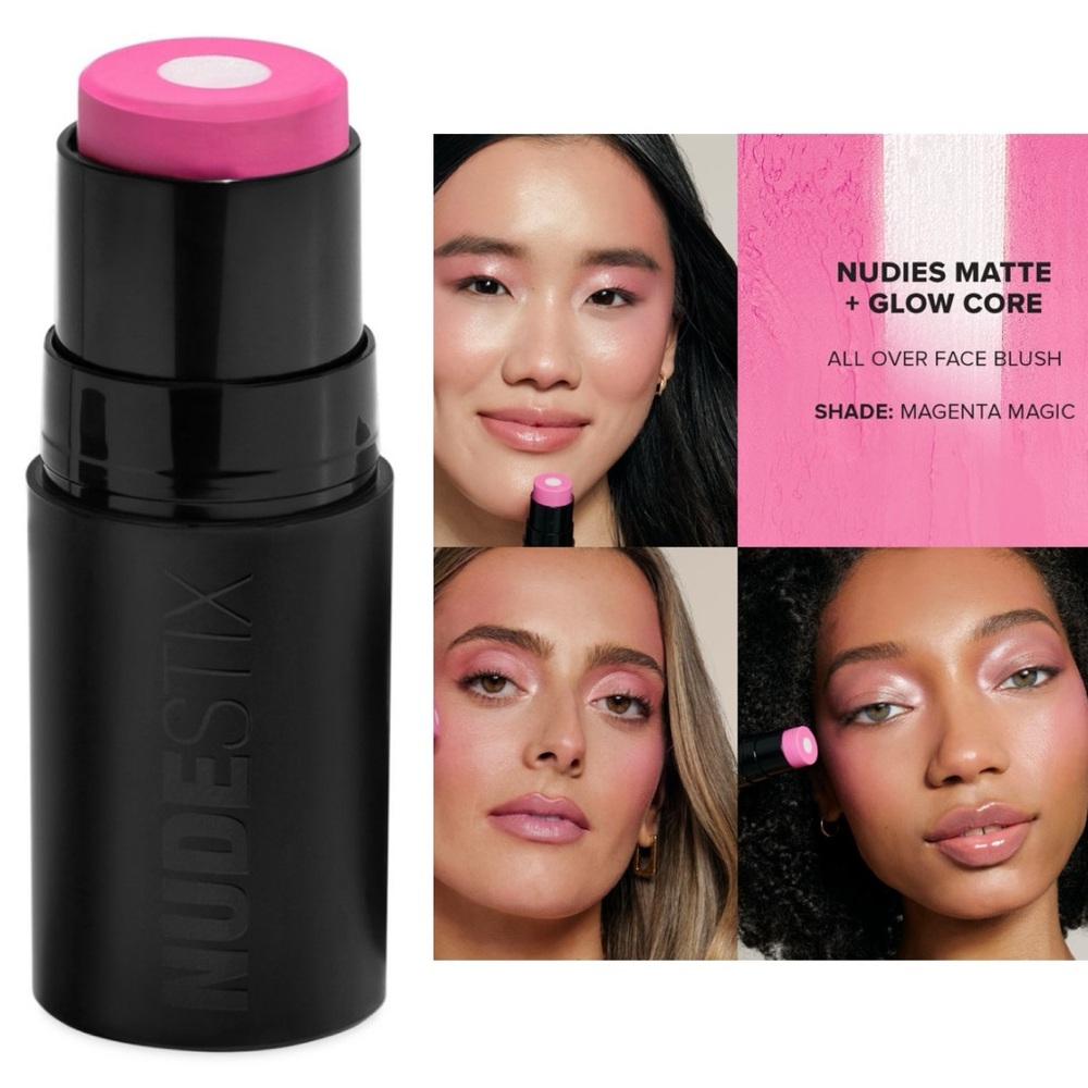 NUDESTIX Nudies Matte Blush + Glow Core COLOR: MAGENTA MAGIC (COOL FUCHSIA ICE)